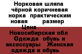 Норковая шляпа, чёрной коричневая норка, практическим новая, 53-54размер › Цена ­ 3 000 - Новосибирская обл. Одежда, обувь и аксессуары » Женская одежда и обувь   . Новосибирская обл.